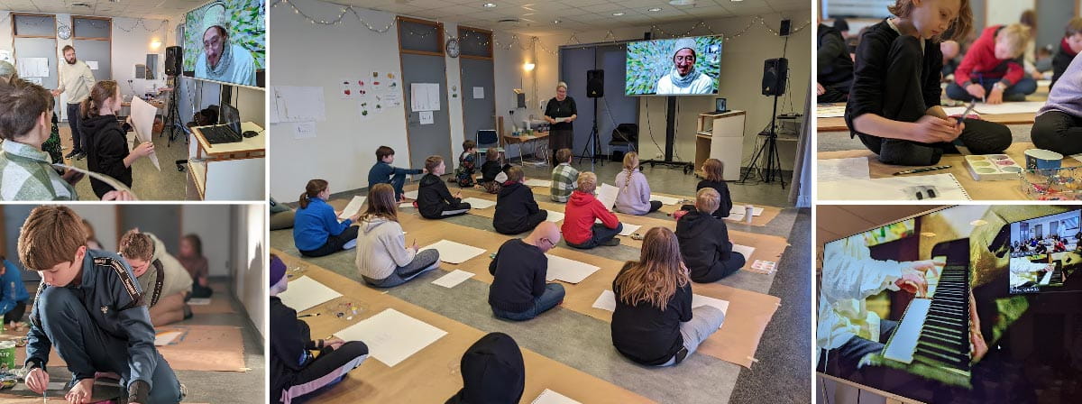 ワークショップ:2022年2月音を描くこと、絵を奏でること。